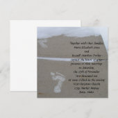Snowy Footprints Hochzeit Einladung (Vorne/Hinten)