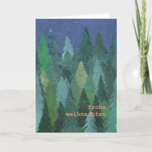 Snowy Forest Christmas Card: German Feiertagskarte