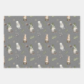 Snowy Forest Christmas Gnomes Pattern Geschenkpapier Set (Vorderseite 3)