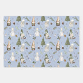 Snowy Forest Christmas Gnomes Pattern Geschenkpapier Set (Vorderseite 2)
