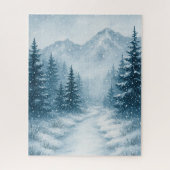 Snowy Forest Christmas Puzzle (Vertikal)