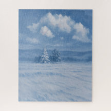 Snowy Forest Christmas Puzzle