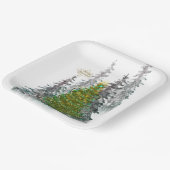 Snowy Forest Christmas Tree paper plates Pappteller (Gewinkelt)