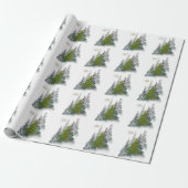 Snowy Forest Christmas Tree wrapping paper Geschenkpapier (Ungerollt)