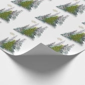  Snowy Forest Christmas Tree wrapping paper  Geschenkpapier (Ecke)