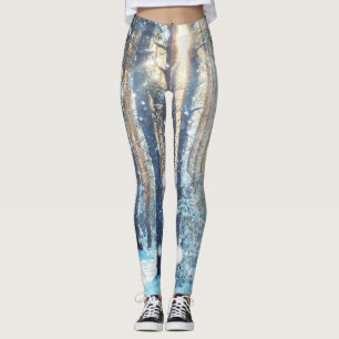 Snowy Forest Frosty Winter Szene Leggings