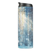 Snowy Forest Frosty Winter Szene Thermosbecher (Nach rechts gedreht)