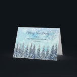 Snowy Forest Grandson und seine Ehefrau Weihnachte Karte<br><div class="desc">Frohe Weihnachten für Enkel und seine Ehefrau-Karte mit einem schneebedeckten Wasserfarbenwald und nachdenklichen Vers.</div>