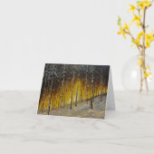 Snowy Forest Karte (Gelbe Blume)