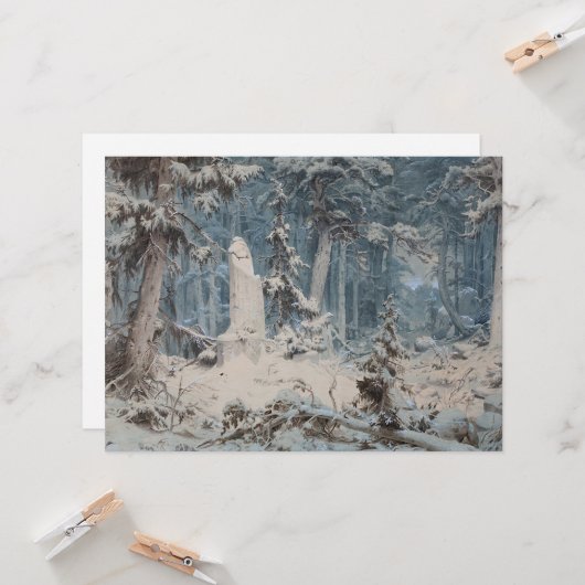 Snowy Forest Karte (Vorderseite/Rückseite Beispiel)