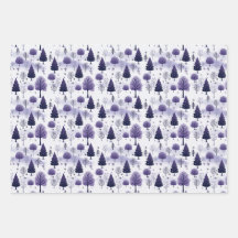 Snowy Forest Lila Weihnachten