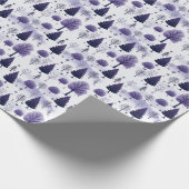Snowy Forest Lila Weihnachtswrapping Paper Roll Geschenkpapier (Ecke)