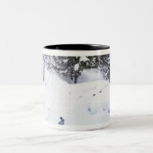 Snowy Forest Mug Zweifarbige Tasse (Mittel)