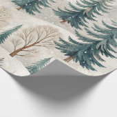 Snowy Forest Pattern – Peaceful Winter Landscape Geschenkpapier (Ecke)