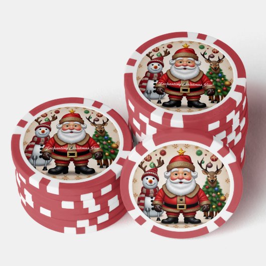 "Snowy Forest" Pokerchips (Stapel)