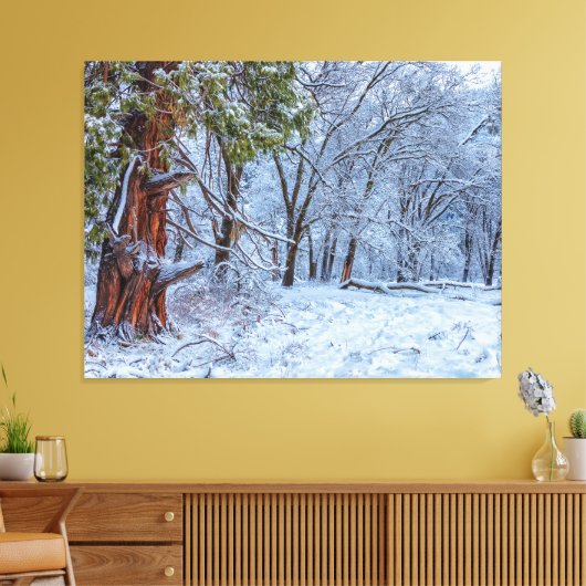 Snowy Forest Scene Leinwanddruck (Insitu (Wohnzimmer))