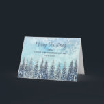 Snowy Forest Sister und Bruder im Gesetz Weihnacht Karte<br><div class="desc">Frohe Weihnachten für Schwester und Bruder in der Rechtskarte mit einem schneebedeckten Wasserfarbenwald und nachdenklichen Vers.</div>