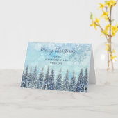 Snowy Forest Son & Son in Law Frohe Weihnachten Karte (Gelbe Blume)