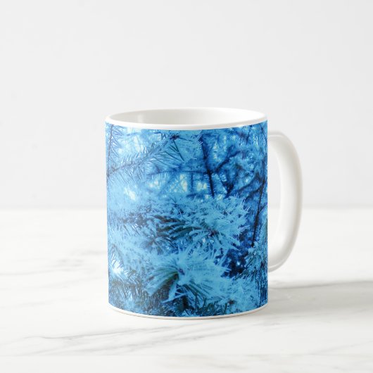 Snowy Forest Spruce Kaffeetasse (VorderseiteRechts)