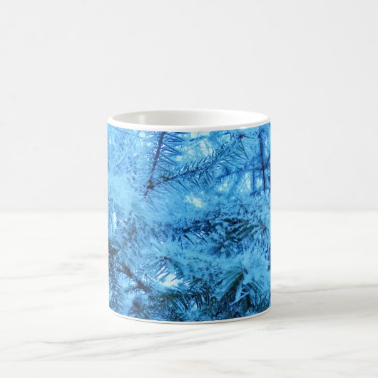 Snowy Forest Spruce Kaffeetasse (Mittel)