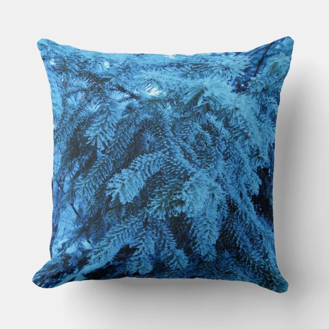 Snowy Forest Spruce Kissen (Vorderseite)