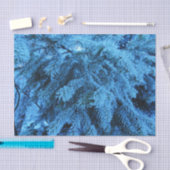 Snowy Forest Spruce Seidenpapier (Handwerk)