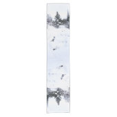 Snowy Forest Table Runner Kurzer Tischläufer (Vorderseite)