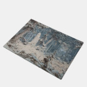 Snowy Forest (von Andreas Achenbach) Fußmatte (Schrägansicht)