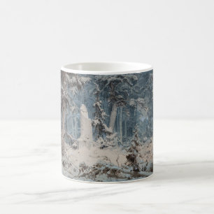 Snowy Forest (von Andreas Achenbach) Kaffeetasse