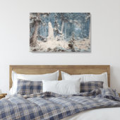 Snowy Forest (von Andreas Achenbach) Leinwanddruck (Insitu (Schlafzimmer))
