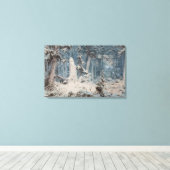 Snowy Forest (von Andreas Achenbach) Leinwanddruck (Insitu (Holzboden))