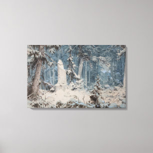 Snowy Forest (von Andreas Achenbach) Leinwanddruck