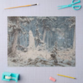 Snowy Forest (von Andreas Achenbach) Seidenpapier (Basteln)