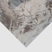 Snowy Forest (von Andreas Achenbach) Seidenpapier (Detail)