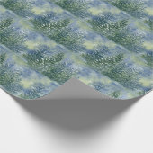 Snowy Forest Watercolor Scene Geschenkpapier (Ecke)