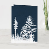 Snowy Forest Wild White Horse Frohe Weihnachten (Rückseite)