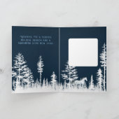 Snowy Forest Wild White Horse Frohe Weihnachten (Innenseite)