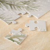 Snowy Forest Winter Woodland Christmas Bunny Bird Puzzle (Seite)