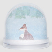 Snowy Fox Winter Wonderland Snow Globe Schneekugeln (Vorderseite)