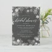 Snowy Frame | Rustikales Brautparty Einladung (Stehend Vorderseite)