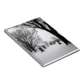 Snowy Friedhof Stillness Notebook Notizblock (Rechte Seite)