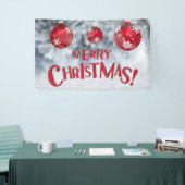 Snowy Frohe Weihnachten Snowflake Ornamente Banner (Messeveranstaltung)