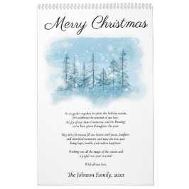 Snowy Frohe Weihnachts-Foto-Kalender Kalender