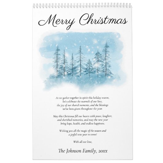 Snowy Frohe Weihnachts-Foto-Kalender Kalender (Titelbild)