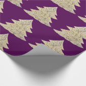 Snowy Funkelficht auf lila Geschenkpapier (Ecke)