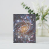 Snowy Galaxy Weihnachtskarte individuell anpassbar (Stehend Vorderseite)