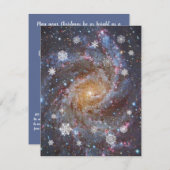 Snowy Galaxy Weihnachtskarte individuell anpassbar (Vorne/Hinten)