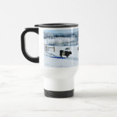 Snowy Galloway Cow in Snow Watercolor Reisebecher (Links)