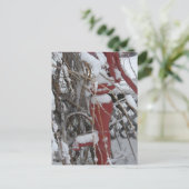 Snowy garden scene postkarte (Stehend Vorderseite)