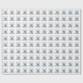 Snowy Glitzer Deer Winter Solstice Geschenk Geschenkpapier (Flach)